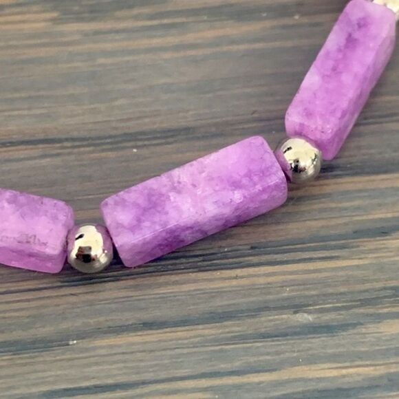 Men’s Amethyst Natural Stone Purple Healing Boho Stretch Meditation Bracelet NEW - Picture 6 of 9